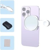 Resim Xindoker Siyah/beyaz Cam Ve Abs Malzemeden Yapılmış Taşınabilir Ayna Seti 14x10x3.5 Cm Beyaz 