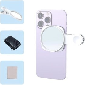 Resim Xindoker Siyah/beyaz Cam Ve Abs Malzemeden Yapılmış Taşınabilir Ayna Seti 14x10x3.5 Cm Beyaz 