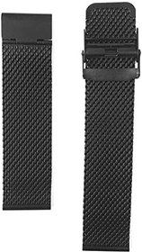 Resim Siyah Kalın Hasır Paslanmaz Çelik Saat Kordonu18-20-22-24mm Kayış 