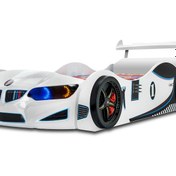 Resim Gt2 - Arabalı Yatak - Araba Yatak, Işıklı, Beyaz Tek Kişilik 