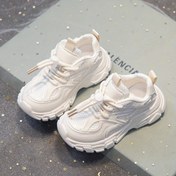 Resim 1 Çift Gençler için Nefes Alabilir File Sneaker, Günlük Spor Stili, Tüm Sezon Düşük Üst Ayakkabı Toka Kapatma, Yuvarlak Burun, Sahte Üst, Kumaş İç & Tabanlık, Kauçuk Taban Erkek ve Kız Çocukları için, Tüm Sezon Gençler Ayakkabıları|Trendy Kalın Tabanlı Sneaker|Sağlam Yapı, Kız Çocukları Ayakkabıları 