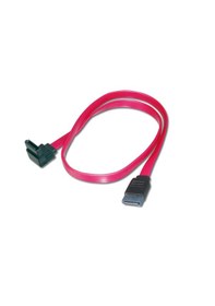 Resim Sata Kablosu, Sata Iı/ııı, L-tipi Dişi - L-tipi Dişi, Awg26, 0.5 Metre, 90 Derece Açılı Düz, Zırhsız, Ul, Kırmızı Renk-20565 