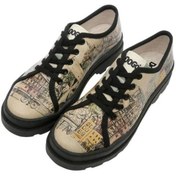 Resim Dogo Kadın Vegan Deri Bej Sneakers - Take A Walk Tasarım 