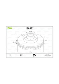 Resim Audi A4 B7 Fren Diski On 2005-2008 Valeo 186582 2adettir 
