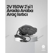 Resim Buğz Taşınabilir Araç Isıtıcı ve Fan | 3'ü 1 Arada Fonksiyon, Hava Temizleme, Yaz-Kış Kullanım 