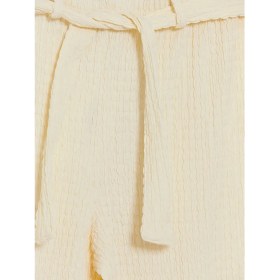 Resim LC Waikiki Lcw Kids Ekru Geniş Paça Kız Çocuk Dokulu Pantolon 