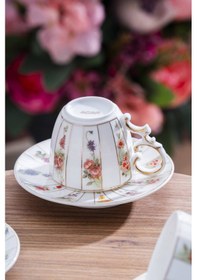 Resim Acar Gisele 6 Kişilik Kahve Fincan Takımı - 100 Ml Renkli 