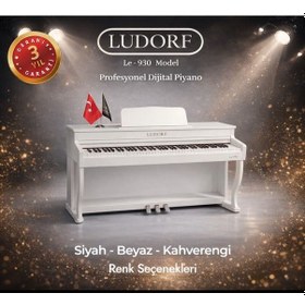 Resim Le-930 Dijital Piyano 88 Tuşlu Çekiç Aksiyona Sahip Üst Düzey Tuş Hassasiyeti Beyaz 