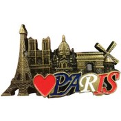 Resim Sones Mimari Manzara Metal Manyetik Buzdolabı Çıkartmaları Ev Dekorasyonu Fransız Panoraması 