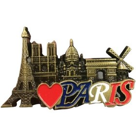 Resim Sones Mimari Manzara Metal Manyetik Buzdolabı Çıkartmaları Ev Dekorasyonu Fransız Panoraması 