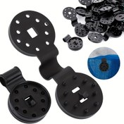Resim 50/100 Paket PP Gölgelik Tutucu Klipsleri - Çok Amaçlı Siyah Seracılık Ağı Bağlayıcıları Güvenli Tarp Bağlantısı ve Açık Hava Kamp Ekipmanı İçin 