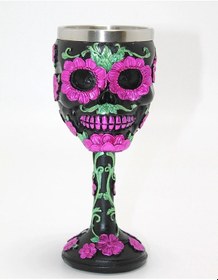 Resim Day Of The Dead Şeker Kurukafa Tasarımlı 3d Çelik Kadeh Bardak 