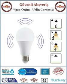 Resim Cata Harekete Duyarlı Sensörlü Led Ampül 12 Watt - Beyaz 1 Ad 