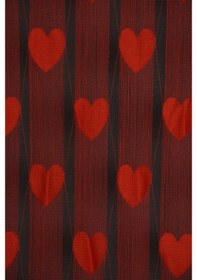 Resim Kalpli Birleşik Model Kırmızı Renk Ip Perde Hazır Ip Perde 300x27 