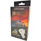 Resim DIGERUI 7a 3'lü Usb Girişli Araç Şarj Cihazı Concord C-769 