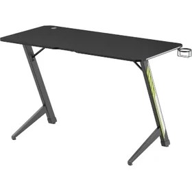 Resim Viyero AXIS Z-Ayak RGB Aydınlatma Karbon-Fiber Oyuncu Masası 15mm 120x60x75cm GD-12002E-6-BLK 