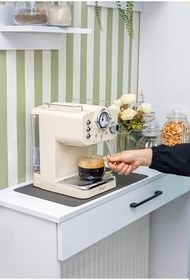 Resim ZLN2992 Espresso Kahve Makinesi Espresso-Cappiccino-Latte | 15 Bar Süt Köpürtücü | 1100W Retro Bej 