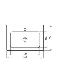 Resim Karen Banyo Star 65 CM Dolap Uyumlu Seramik Lavabo 