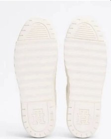 Resim Tommy Hilfiger Deri Renk Bloklu Basketbol Sneaker Beyaz 