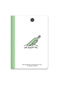 Resim A5 Renkli Sayfa Çizgili Defter - Bir Derdim Var Yeşil 