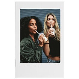 Resim Fujifilm Instax Mini Film Uyumlu Katlanabilir Beyaz Fotoğraf Çerçevesi 