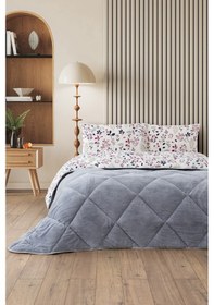 Resim Morena Battal Boy Lüx Wellsoft Yorgan Çift Taraflı - 2 Adet Yastık Kılıflı Yorgan Seti 215x235 Cm Gri 
