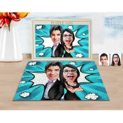 Resim Kişiye Özel Sevgililer Karikatürlü 1000 Parça Profesyonel Puzzle-6 