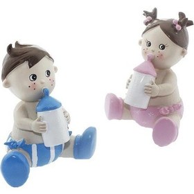 Resim Mutluadim Biberonlu Bebek Dekor Biblo Kumbara 