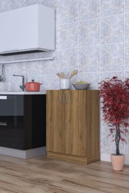 Resim mokaparkavm Masal Çok Amaçlı Dolap 2 Raflı 2 Kapaklı Mutfak Balkon Banyo Mokas1002 