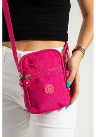Resim Baginn Mini Postacı Çanta Telefon Çantası 22 12 Cm Çapraz Askılı Omuz Çantası Günlük Hafif Çanta Pembe 