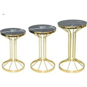 Resim Brc Bufalo Zigon Model Metal Transmisyon Çelik Gold Renk Kaplama Siyah Mermer Temper Cam El Yapımı 