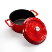 Resim Lava Döküm Yuvarlak Tencere. Trendy 20 Cm - Kırmızı 