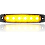 Resim Sanel 24v Universal Parmak 6 Led Basamak Sarı Sbb24y6 