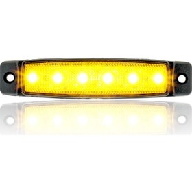 Resim Sanel 24v Universal Parmak 6 Led Basamak Sarı Sbb24y6 
