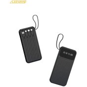 Resim 10.000 Mah Kendinden Usb'li Led Aydınlatmalı Powerbank Siyah 