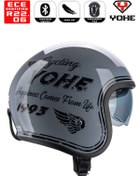 Resim Yohe MOTOR KASKI 880-SHİNY GREY/BLACK/SİLVER 