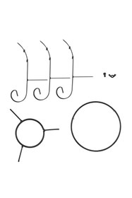 Resim Hype Store 25,4 cm Uzunluğunda İç Mekan/Dış Mekan Cam Gazing Küre Metal Stand, Siyah 