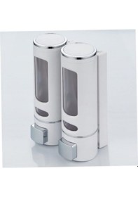 Resim 2 Adet Sıvı Sabunluk 400 Ml Duvara Monte Duş Sabun Şampuan Dispenseri Mutfak Banyo Sabunluğu Beyaz 