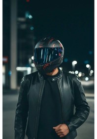 Resim Gıvı 50.x Arachno Mat 1 Renkli 1 Şeffaf Vizörlü Motosiklet Kask Lacivet Vizör + Şeffaf 