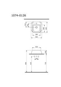 Resim Bocchi Venezia 1074-012-0125 Çanak Lavabo Turuncu 
