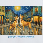 Resim Muhabbetteyiz - Van Gogh Sokakta Erkek Tişört 