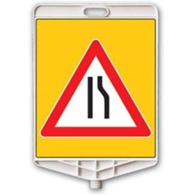Resim Üstün Dikdortgen Levha Sağdan Daralan Yol 
