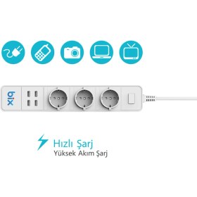 Resim Bix Bp-01 Wifi Akım Korumalı Hızlı Şarj Özellikli Akıllı Priz 