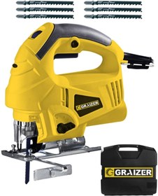 Resim Graizer Alman 3200 W Sjs Metal Şanzuman 6 Kademe Devirli Lazerli Otomatik Dekupaj Testere + 10 Uç 