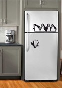 Resim Sticker Dünyası Penguenler Buzdolabı Sticker 50x40 Cm 
