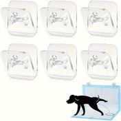 Resim 6 adet Duvar İdrar Pedi Tutucu Köpek Tuvalet Eğitim Pedi Tutucu Yapışkanlı İdrar Pedi Duvar Klipsi Şeffaf Yapışkanlı Klipsler İdrar Pedi Köpek Eğitim Pedi Asmak İçin (Şeffaf) 