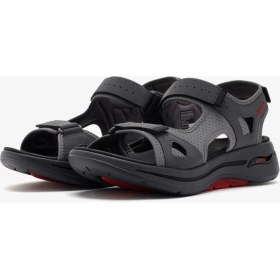 Resim Skechers Go Walk Arch Fit Sandal - Mission Ii Erkek Gri Sandalet 229064 Ccrd 