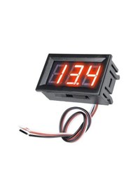 Resim 0.56 inç 0-30V 3 Kablolu DC Kırmızı Voltmetre 