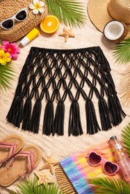 Resim Bohem Shop El Yapımı Makrome Etek Plaj Pareo Yazlık Boho 