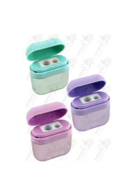 Resim Kalemtraş 2 Li 3 Adet Kulaklık Kutulu Airpods Hazneli Jumbo Ve Standart Kalem Açacağı Plastik Kalemtıraş 